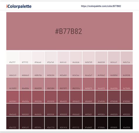 dusty rose color chart.